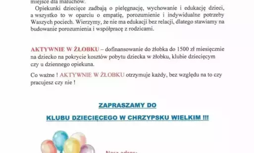 Zdjęcie do Ważne informacje dla rodzic&oacute;w
